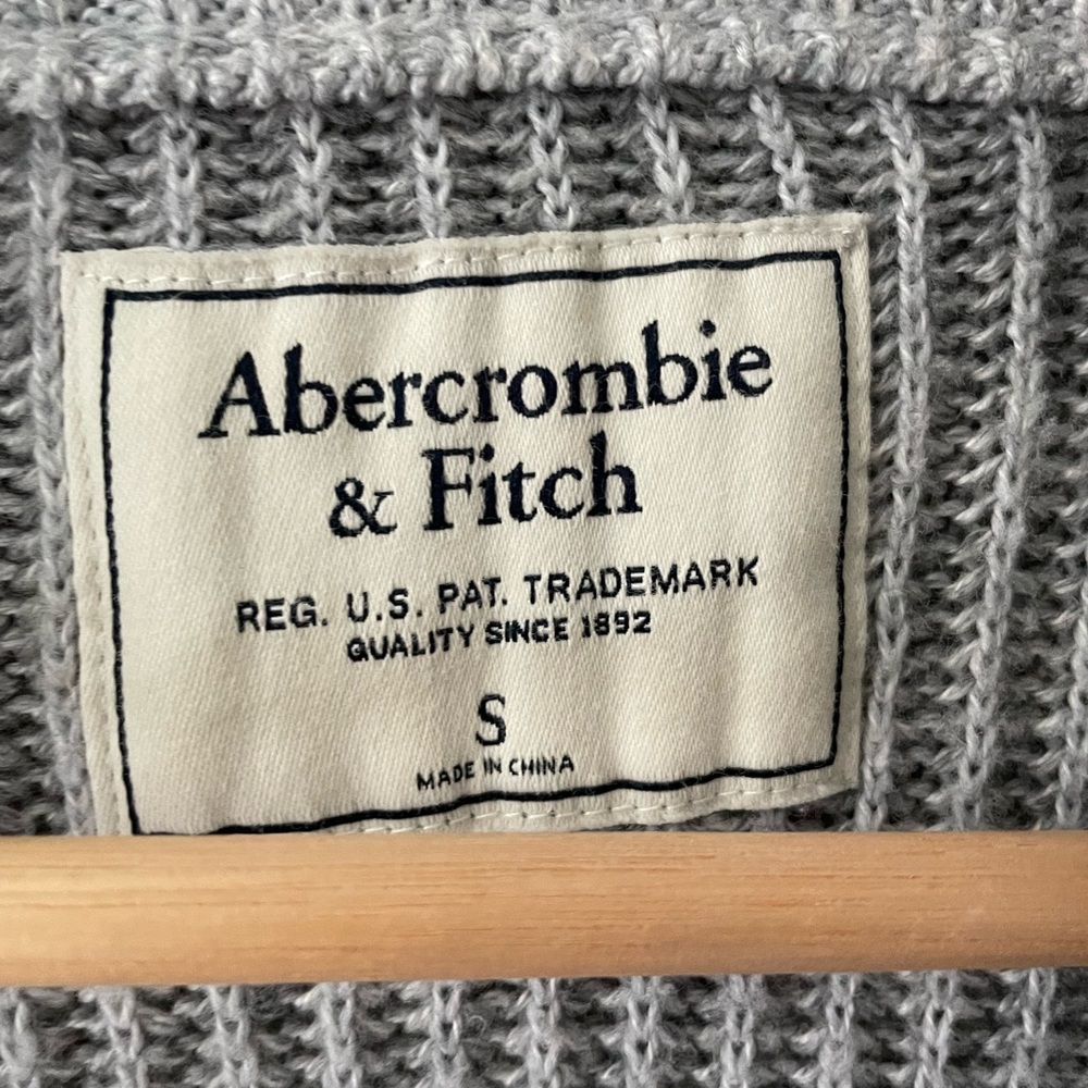 Gray Abercrombie Sweater Cardigan - Picture 2 of 5